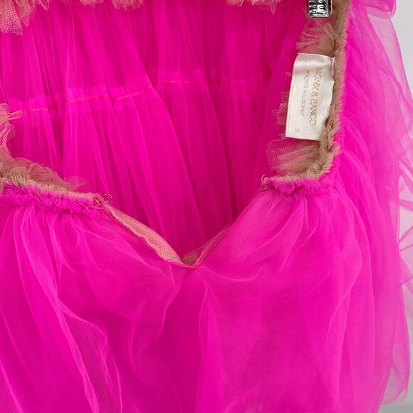 Bronx & Banco | Anna Halterneck Mini Dress in Hot Pink Tulle S - Picture 15 of 15